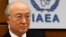International Atomic Energy Agency (IAEA) Director General Yukiya Amano prepares for a board of governors meeting at the IAEA headquarters in Vienna, June 2, 2014. 