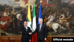 သမ္မတ ဦးသိန်းစိန်နဲ့ အီတလီဝန်ကြီးချုပ် Mario Monti