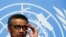 Director-General of the World Health Organization Dr. Tedros Adhanom Ghebreyesus attends a news conference at the United Nations in Geneva, Feb, 7, 2018.