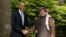 FILE - U.S. President Barack Obama greets Bahrain Crown Prince Salman bin Hamad Al-Khalifa while hosting the six-nation Gulf Cooperation Council (GCC) at Camp David in Maryland, May 14, 2015. 