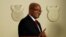 FILE - South Africa's President Jacob Zuma announces his resignation at the Union Buildings in Pretoria, South Africa, Feb. 14, 2018. 