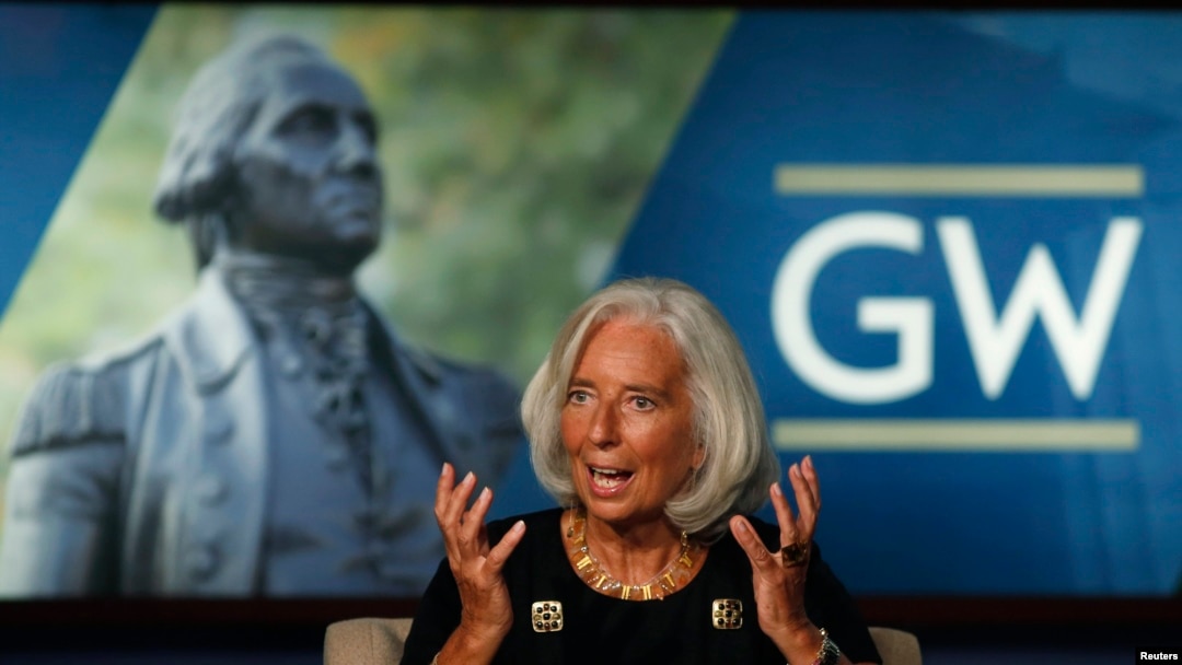 Tổng giám đốc IMF Christine Lagarde nói chuyện tại đại học George Washington University, 3/10/13