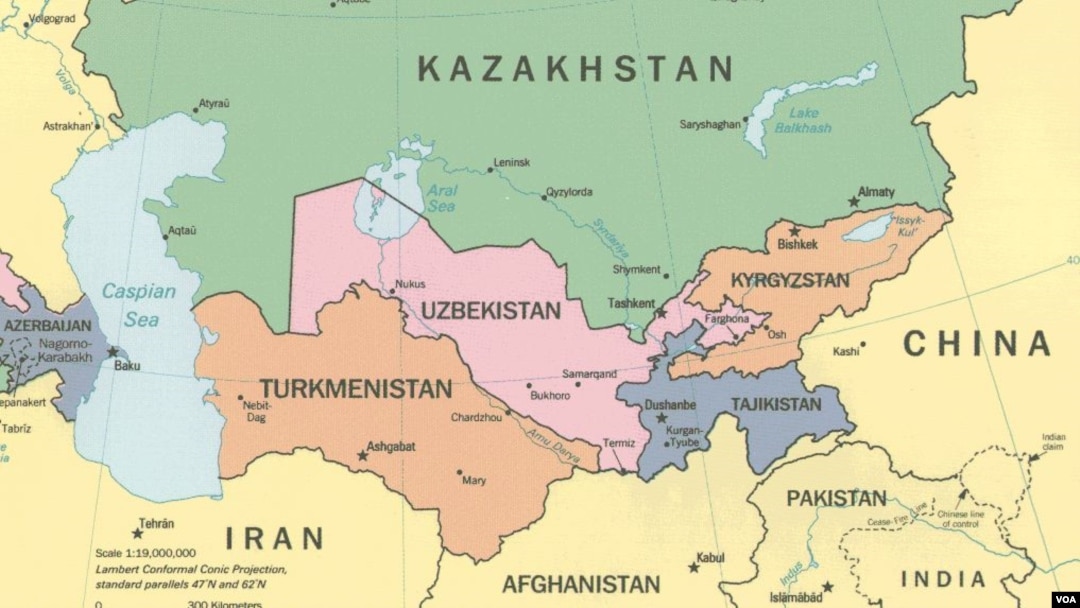 Afg'onistonga qo'shni Markaziy Osiyo mintaqasi