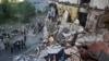 This photograph shows the remains of an apartment building destroyed during an airstrike in Kharkiv, Ukraine, Sept. 24, 2024.