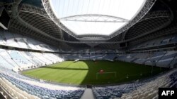 Stadion Al-Wakrah (Stadion Al-Janoub), salah satu stadion untuk pertandingan Piala Dunia yang dirancang arsitek Inggris Zaha Hadid, sekitar 15 km dari ibu kota Qatar, Doha, 28 Maret 2019. (Foto: AFP) 