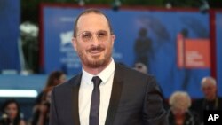 Director Darren Aronofsky poses for photographers at the premiere of the film 'mother!' at the 74th edition of the Venice Film Festival in Venice, Italy, Sept. 5, 2017. 