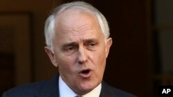 FILE - Australia Prime Minister Malcolm Turnbull. Turnbull said his government does not intend to change Australia's military commitment to Iraq and Syria.