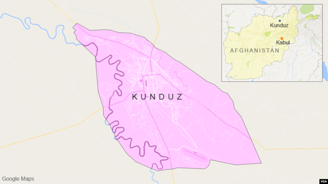 Peta Kunduz, Afghanistan.