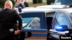 La chancellière allemande, Angela Merkel, peu avant le début du sommet européen