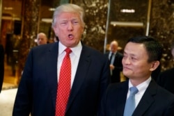 资料照：美国当选总统川普和中国阿里巴巴集团董事会主席马云在纽约川普大楼举行会晤。(2017年1月9日)