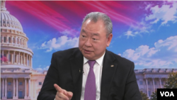 台湾驻美代表俞大㵢2026年10月2日在美国之音华盛顿演播室接受访问。