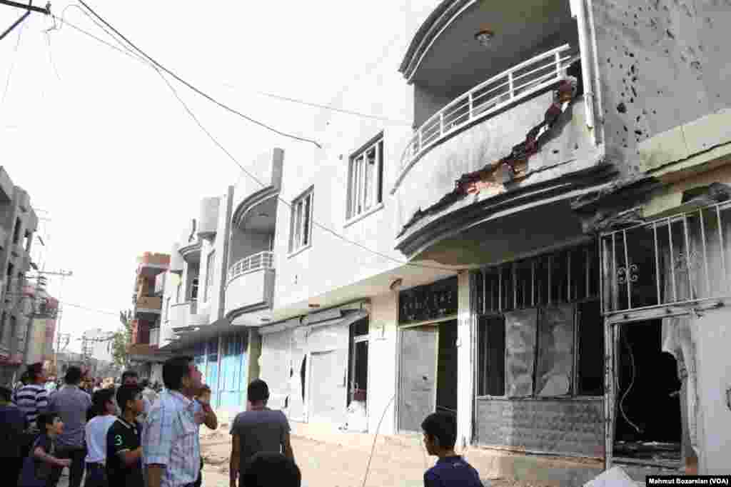 The town of Cizre in southteastern Turkey after weeklong curfew lifted