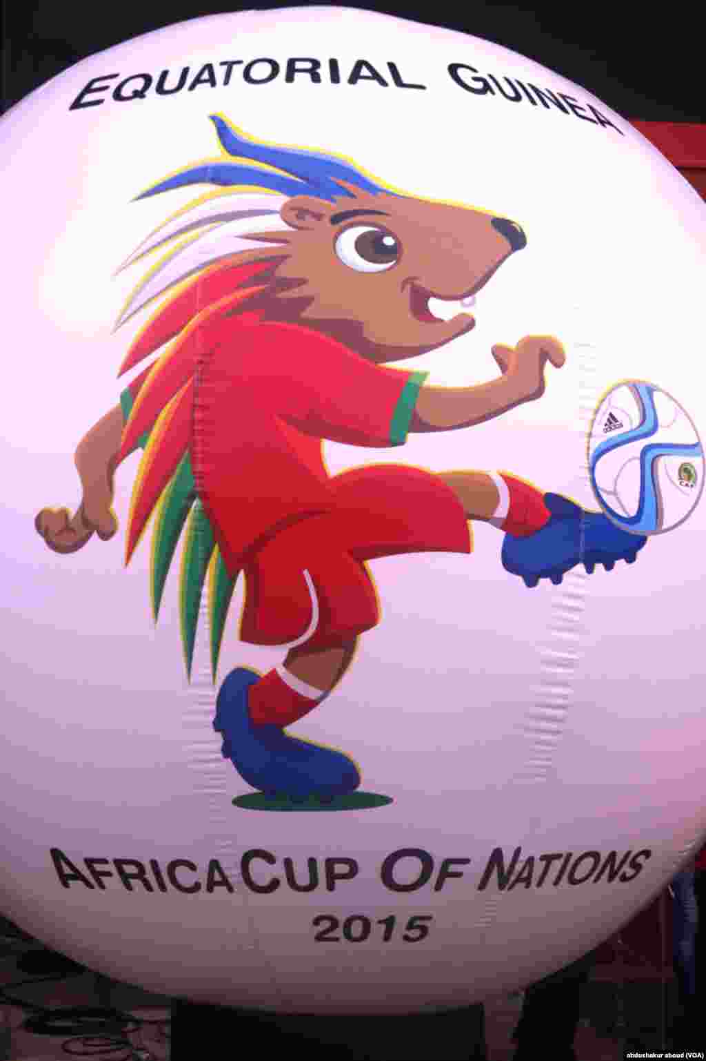 Chuka-Chuka, the official mascot of AFCON 2015, is ubiquitous throughout the country. &nbsp;