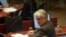 Radovan Karadzic in war crimes courtroom in September, 2011.