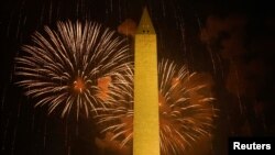 مراسم آتش‌بازی به مناسبت از تجلیل روز استقلال ایالات متحده در واشنگتن دی سی، چهارم جولای ۲۰۲۱