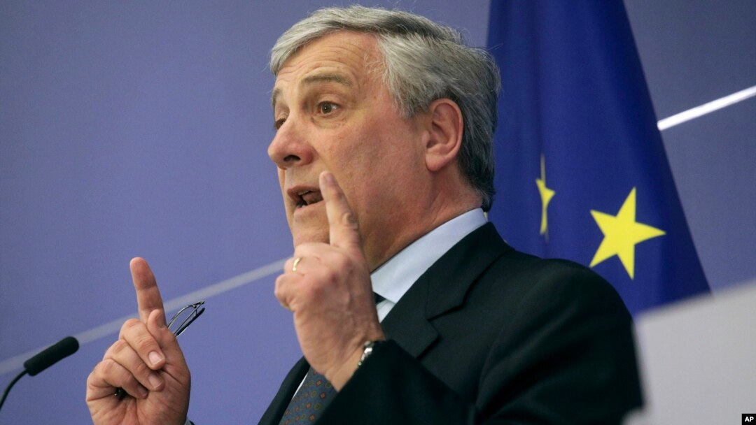 Antonio Tajani, Ketua Parlemen Uni Eropa (foto: dok).