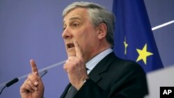 Antonio Tajani, Ketua Parlemen Uni Eropa (foto: dok).