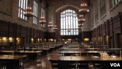 资料照片：密西根大学法学院阅览室(2010年)