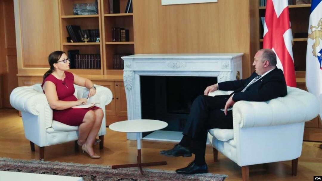 Nana Sajaia of VOA's Georgian service spoke with Georgian President Giorgi Margvelashvili, Aug 1, 2017.