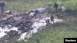 На місці, де впав збитий сирійською артилерією ізраїльський літак