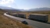 عکس آرشیوی از صف کامیون ها و تریلرهای حامل کالا برای عبور از مرز مشترک ایران و ترکیه