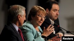 Michelle Bachelet, presidente du Chili lors d'une rencontre de l'Alliance Pacifique, 2 juillet 2015. 