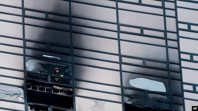 В небоскребе Trump Tower произошел пожар. Манхэттен, Нью-Йорк. 7 апреля 2018 г.