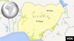 Bản đồ Azare, Nigeria.
