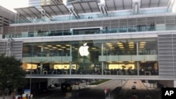 香港中环苹果旗舰店，苹果iPad在香港销售不受商标权争执影响