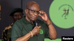 Former South African President, Jacob Zuma speaks about his political future at a press conference in Soweto, in Johannesburg