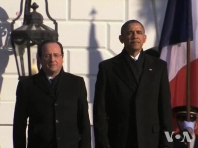 Obama Welcomes Hollande to White House