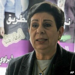 FILE - Dr. Hanan Ashrawi, former Palestinian official.