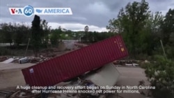 VOA60 America - Supplies are rushed to North Carolina communities left isolated after Helene