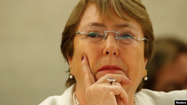 联合国人权事务高级专员巴切莱特(2018年9月10号)