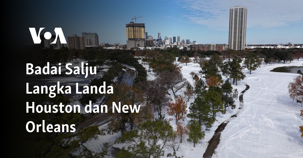 Badai Salju Langka Landa Houston dan New Orleans