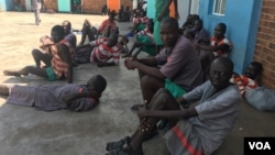 FILE: Inmates are shown at the newly rehabilitated Mlondolozi Prison in Zimbabwe, March 2017. (S. Mhofu/VOA)