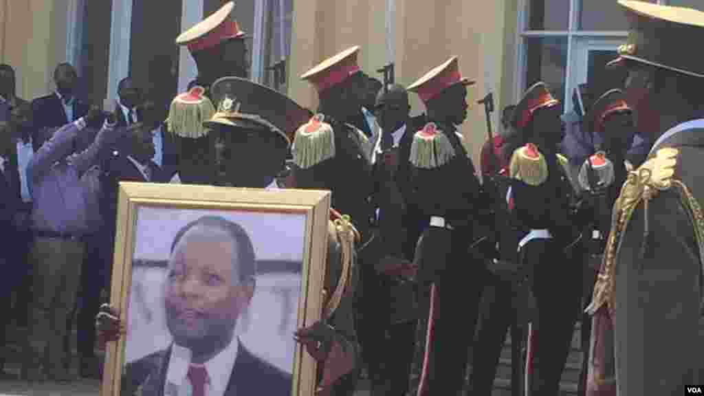 Une cérémonie en l&#39;hommage de l&#39;ex-président burundais Jean-Baptiste Bagaza, le 16 mai 2016 à Bujumbura.