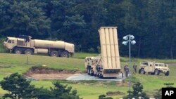 미군이 한국 성주에 배치한 사드(THAAD) 고고도미사일방어체계.