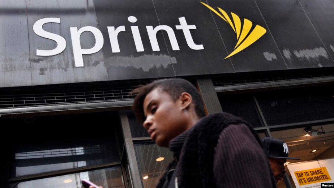Logo operator seluler Sprint di New York.