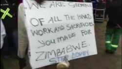 Jubilation at anti-Mugabe March in Zimbabwe's Capital