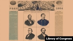 Detail from a campaign poster for the 1864 Presidential Election