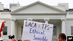 Manifestan k ap mande otorite imigrasyon ameriken renouvle TPS e konsève DACA.