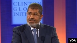 Egyptian President Morsi speaking at Clinton Global Initiative 2012 annual meeting (CGI)