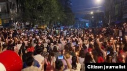 ကမာရွတ် လှည်းတန်းက ညဖက်ဆန္ဒပြပွဲ