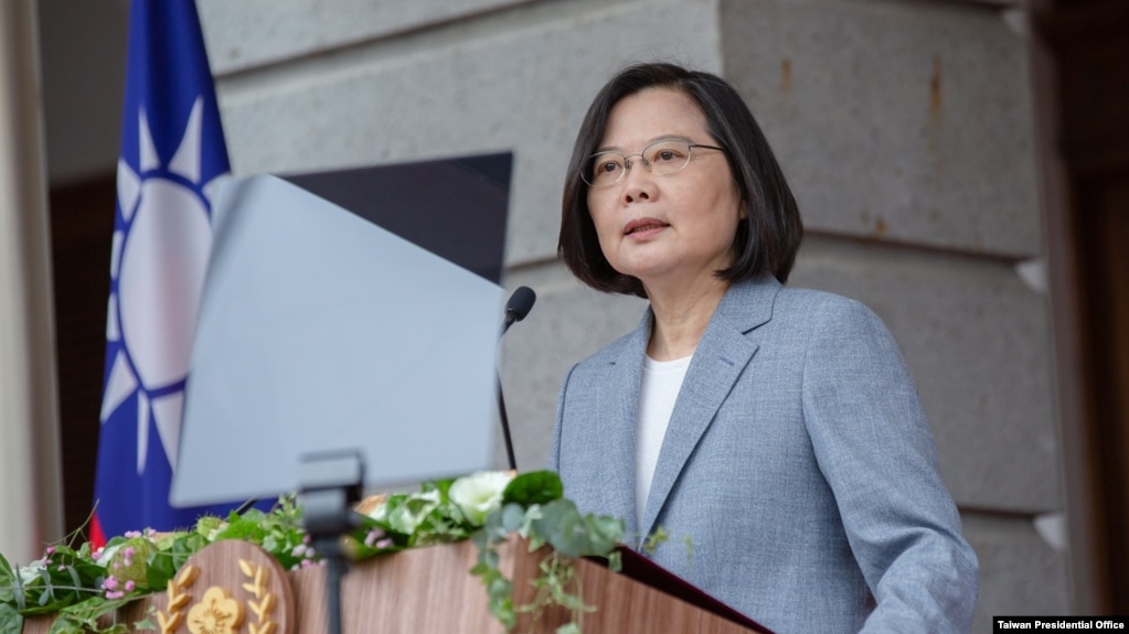 台湾总统蔡英文在台北发表第二任期就职讲话。（2020年5月20日）