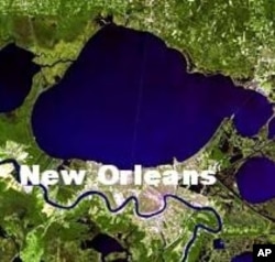 Landstat satellite image of New Orleans taken April 24, 2005