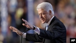 Former President Bill Clinton speaks at the Democratic National Convention in Denver. (2008 file photo)