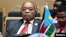 South Africa's President Jacob Zuma at the Assembly of Heads of State and Government of the African Union (AU) in Ethiopia's capital Addis Ababa, January 30, 2015.