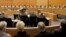 Judges of the International Tribunal for the Law of the Sea (ITLOS) sit during a hearing in Hamburg, November 22, 2013.An international maritime tribunal on Friday ordered Russia to release a Greenpeace ship and 30 people arrested in a protest against Rus
