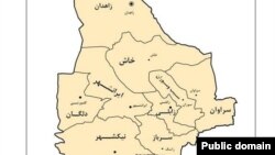 Map of Sistan Balochestan in iran نقشه استان سیستان و بلوچستان